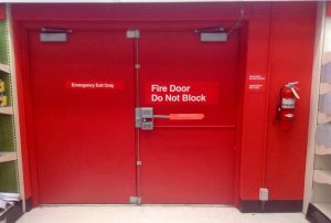Emergency doors need to be free of clutter